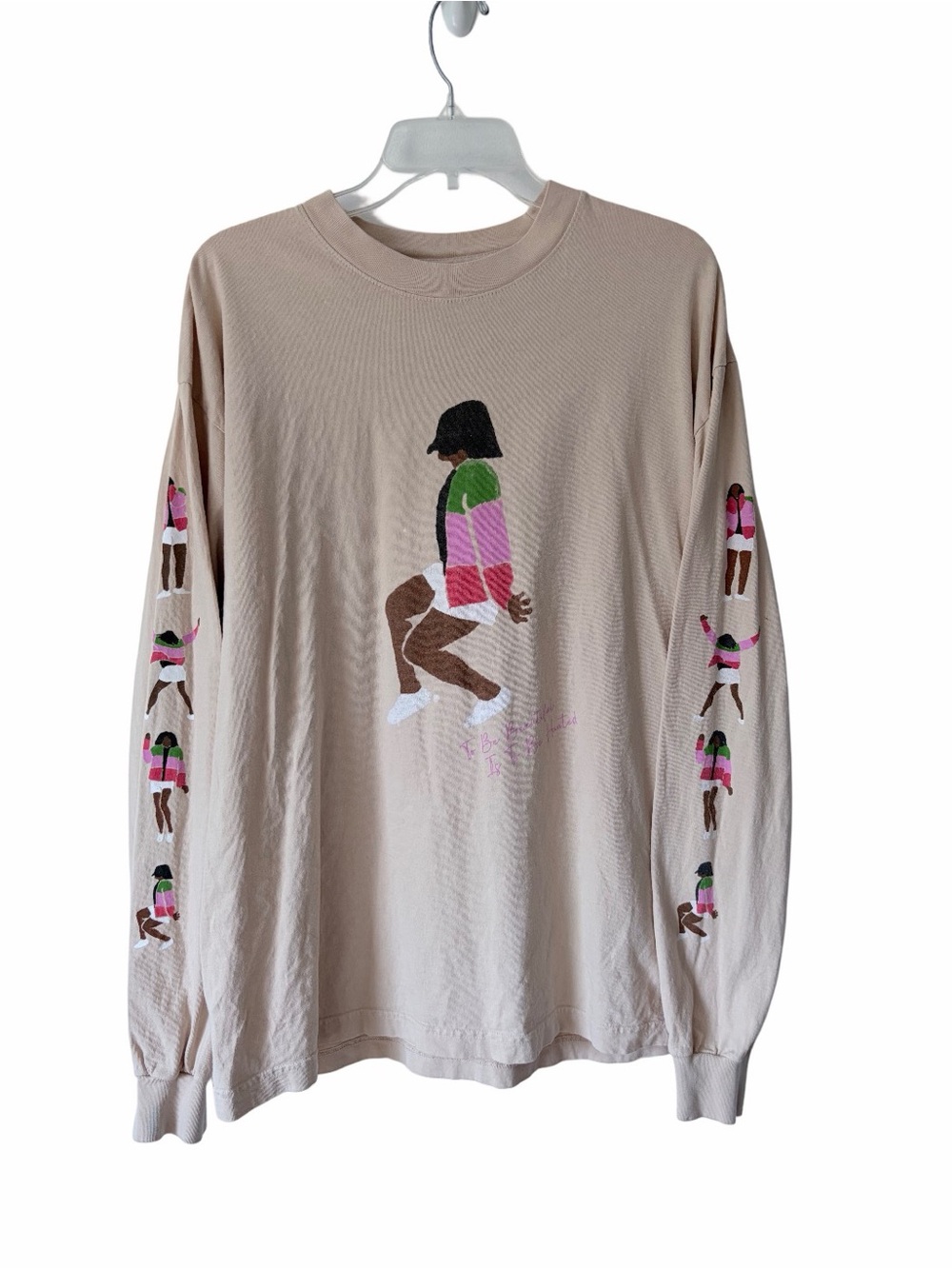 Childish Gambino The New World Tour 2024 Tan Cream Unisex Long Sleeve T-shirt